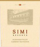 Simi Reserve Cabernet Sauvignon 2007 Front Label