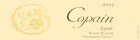 Copain Baker Ranch Syrah 2007 Front Label