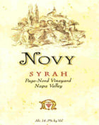 Novy Page-Nord Vineyard Syrah 2008  Front Label