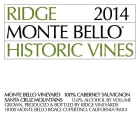 Ridge Monte Bello (Historic Vines) 2014  Front Label