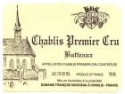 Domaine Francois Raveneau Chablis Butteaux Premier Cru 2011 Front Label