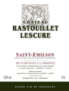 Chateau Rastouillet Lescure Saint-Emilion Red 2015 Front Label