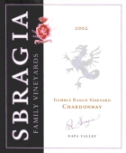 Sbragia Gamble Ranch Vineyard Chardonnay 2002  Front Label