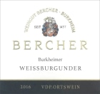 Bercher Burkheimer Weissburgunder Trocken 2016  Front Label