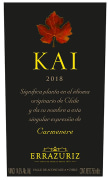 Errazuriz Kai Carmenere 2018  Front Label