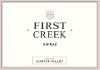 First Creek Shiraz 2018  Front Label