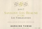 Domaine Tawse Savigny-les-Beaune Les Vergelesses Premier Cru Blanc 2017  Front Label