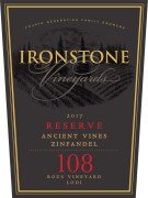 Ironstone Rous Vineyard Reserve Zinfandel 2017  Front Label