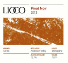 Lioco Cerise Vineyard Pinot Noir 2013  Front Label