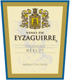 Vino de Eyzaguirre Merlot 2019  Front Label