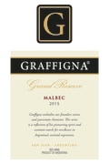 Graffigna Grand Reserve Malbec 2015  Front Label