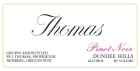 Thomas Winery Dundee Hills Pinot Noir 2014  Front Label