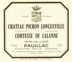 Chateau Pichon Longueville Comtesse de Lalande (bin soiled label) 1976  Front Label