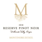 Montinore Estate Reserve Pinot Noir 2018  Front Label