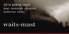 Waits-Mast Family Cellars Deer Meadows Vineyard Pinot Noir 2014  Front Label