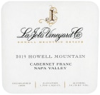 La Jota Howell Mountain Cabernet Franc 2019  Front Label