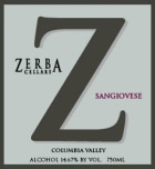 Zerba Cellars Sangiovese 2005 Front Label