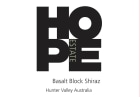 Hope Basalt Block Shiraz 2018  Front Label