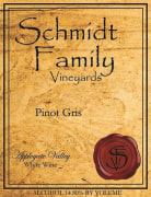 Schmidt Family Vineyards Pinot Gris 2015  Front Label