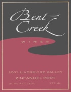 Bent Creek Winery Port Zinfandel 2003  Front Label