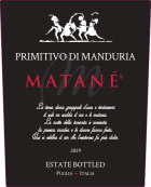 Matane Primitivo Di Manduria Il Matane 2019  Front Label