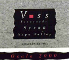 Voss Vineyards Ocala Syrah 2000  Front Label