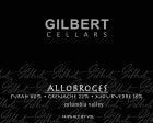 Gilbert Cellars Allobroges Red 2010 Front Label