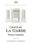 Chateau La Garde Pessac Leognan 2010  Front Label