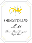 Red Newt Cellars Glacier Ridge Vineyards Merlot 2015  Front Label
