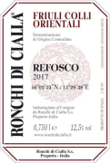 Ronchi di Cialla Refosco 2017  Front Label