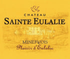 Chateau Ste. Eulalie Minervois Plaisir d'Eulalie 2020  Front Label
