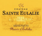 Chateau Sainte Eulalie Minervois Plaisir d'Eulalie 2020  Front Label