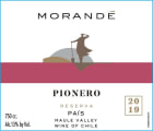 Morande Pionero Reserva Pinot Noir 2019  Front Label