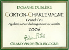 Domaine Dublere Corton-Charlemagne Grand Cru 2006  Front Label