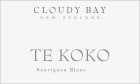 Cloudy Bay Te Koko Sauvignon Blanc 2020  Front Label