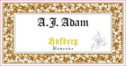 A.J. Adam Hofberg Reserve Riesling Trocken 2020  Front Label