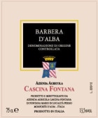 Cascina Fontana Barbera d'Alba 2014 Front Label