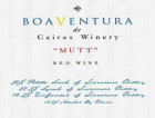 BoaVentura Vineyard Mutt Red 2013  Front Label