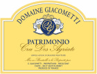 Domaine Giacometti Patrimonio Cru des Agriate Rouge 2020  Front Label