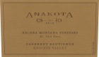 Anakota Helena Montana Vineyard Cabernet Sauvignon 2018  Front Label