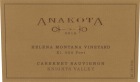 Anakota Helena Montana Vineyard Cabernet Sauvignon 2018  Front Label