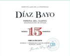 Bodegas Diaz Bayo 15 Meses Barrica 2017  Front Label