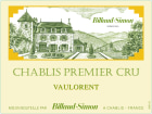 Billaud-Simon Chablis Vaulorent Premier Cru 2020  Front Label