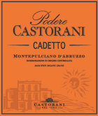 Podere Castorani Montepulciano d'Abruzzo Cadetto 2018  Front Label