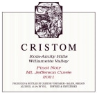 Cristom Mt. Jefferson Cuvee Pinot Noir (375ML half-bottle) 2021  Front Label