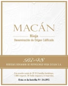 Bodegas Benjamin Rothschild and Vega Sicilia Macan 2017  Front Label