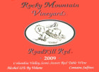 Colorado Cellars Winery Rocky Mountain Vineyards RoadKill Red 2009  Front Label