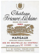 Chateau Prieure-Lichine  1983  Front Label