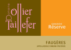 Domaine Ollier Taillefer Grande Reserve 2018  Front Label