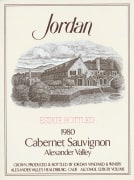 Jordan Cabernet Sauvignon (bin soiled label) 1980  Front Label